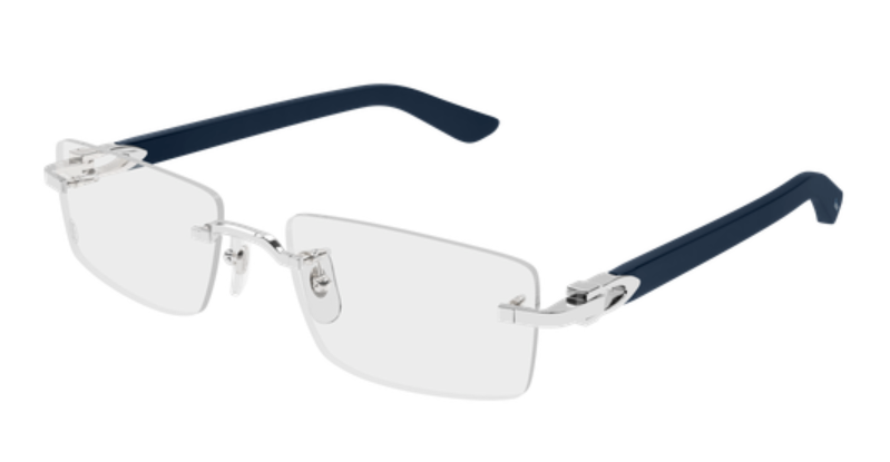 C Allongé de Cartier Motif Rimless Acetate Eyeglasses