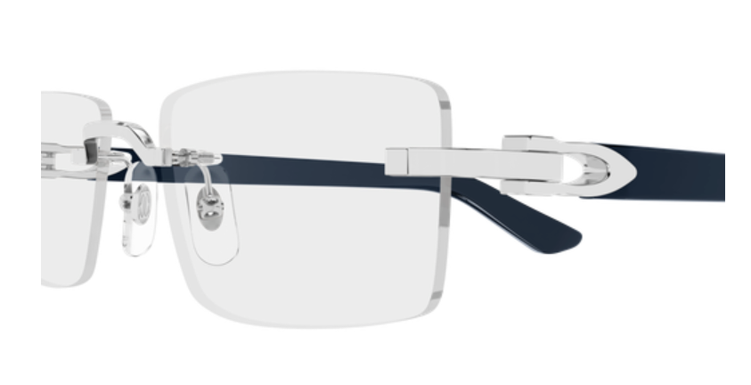 C Allongé de Cartier Motif Rimless Acetate Eyeglasses