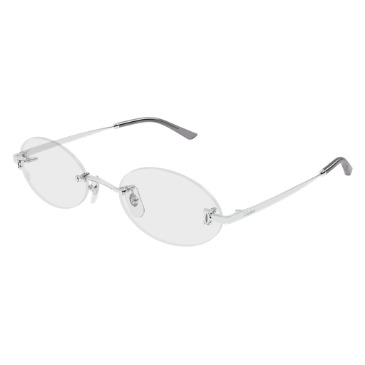 C de Cartier Oval Rimless Metal Eyeglasses