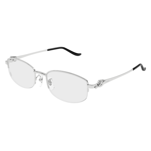 Panthère de Cartier Oval Half Rim Metal Eyeglasses