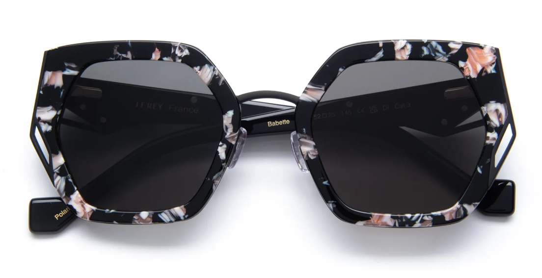 J.F.REY BABETTE Hexagonal Polarized Sunglasses