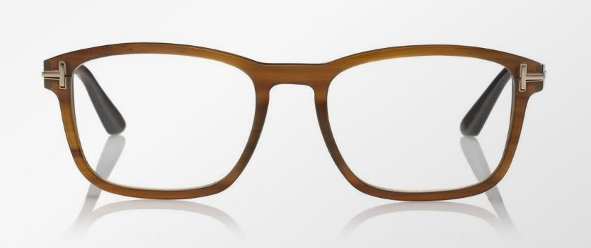 Tom Ford Private Collection Rectangular Buffalo Horn Eyeglasses