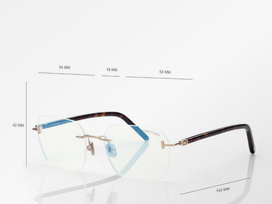 Tom Ford Blue Block Rectangular Eyeglasses