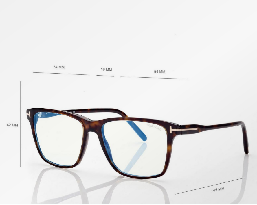 Tom Ford Blue Block Square Eyeglasses