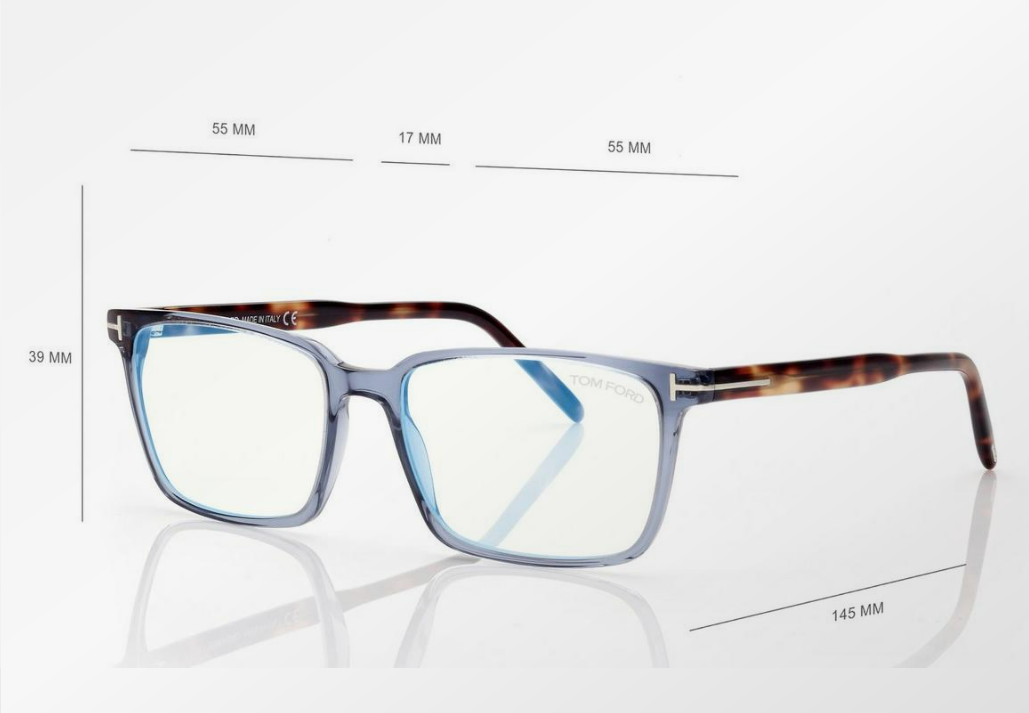 Tom Ford Blue Block Square Eyeglasses
