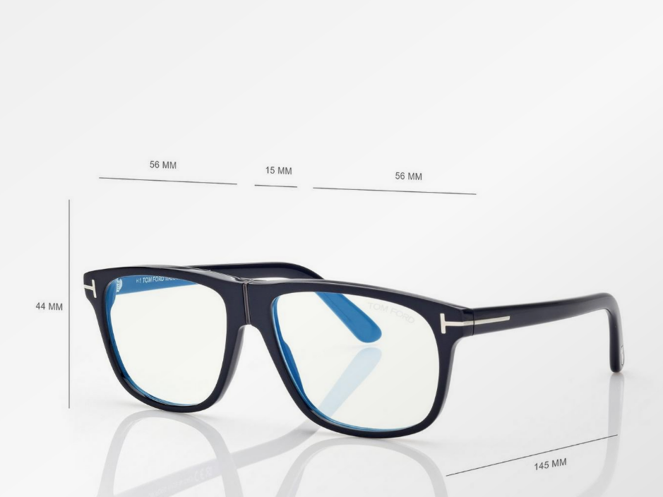 Tom Ford Blue Block Square Eyeglasses