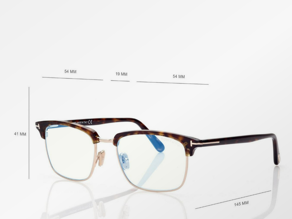 Tom Ford Blue Block Square Shape Eyeglasses