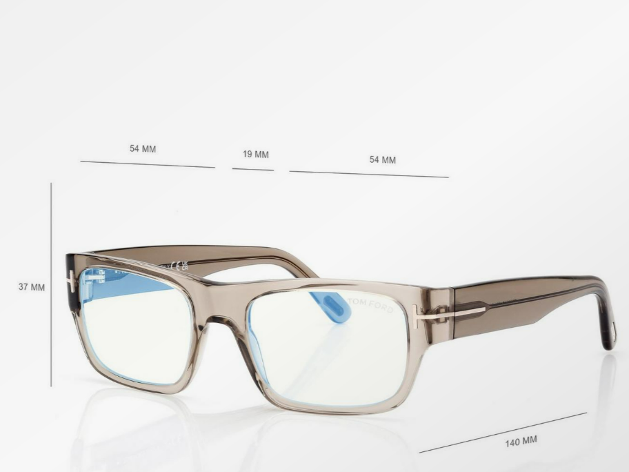 Tom Ford Blue Block Rectangular Eyeglasses