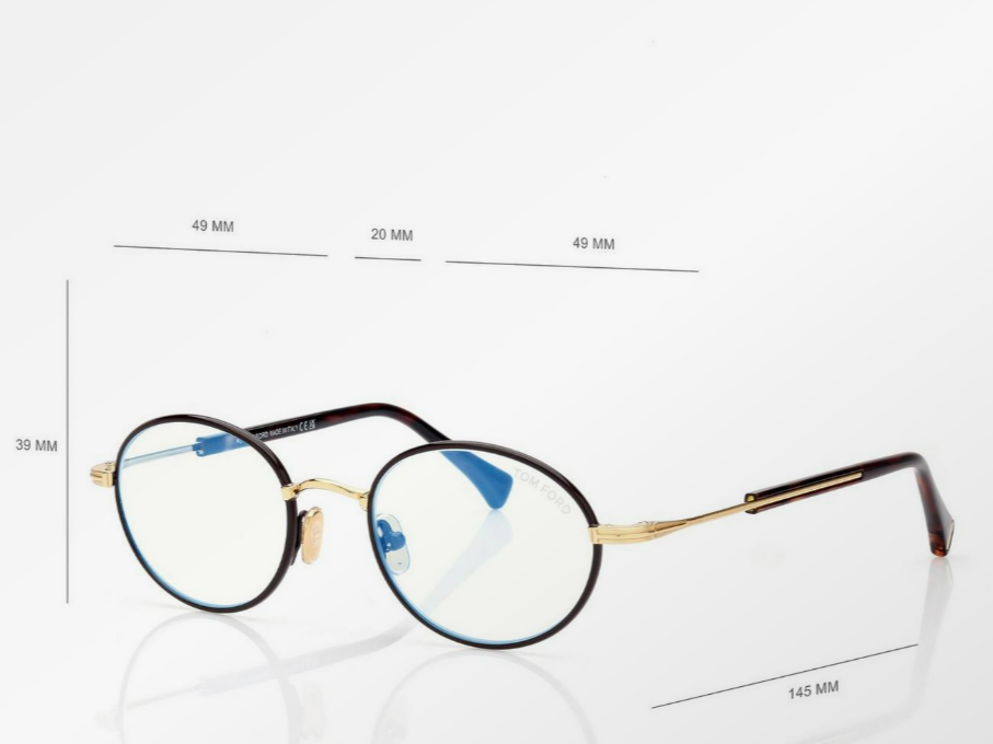 Tom Ford Blue Block Round Eyeglasses