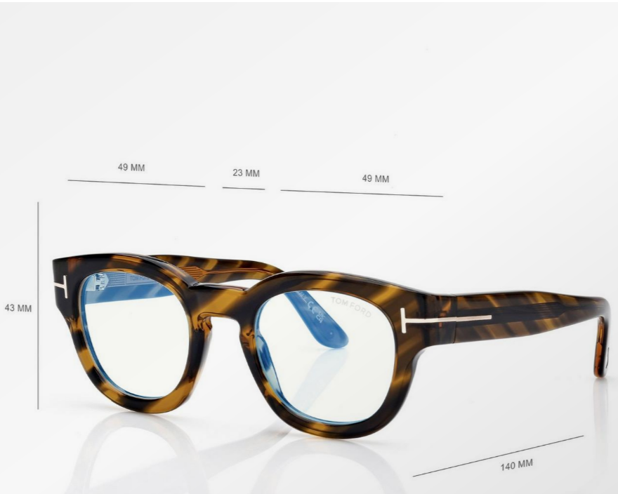 Tom Ford Icon Blue Block Round Eyeglasses
