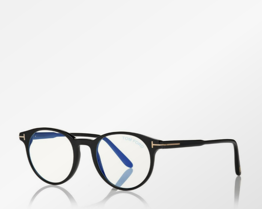 Tom Ford Blue Block Round Shape Eyeglasses
