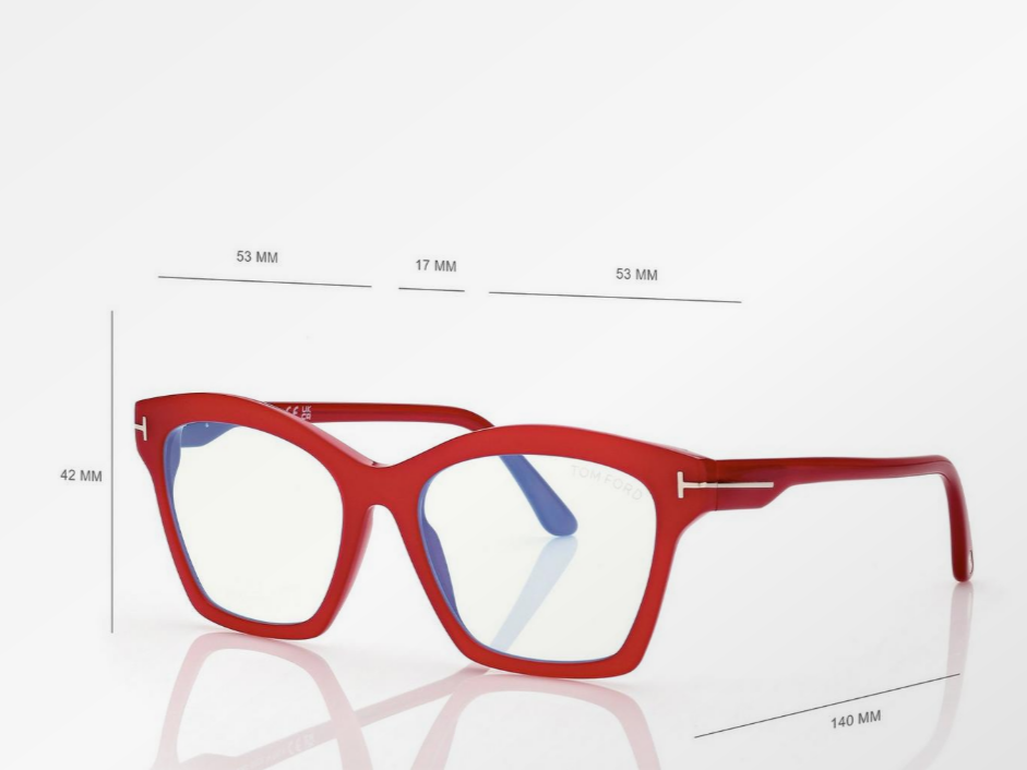 Tom Ford Blue Block Square Eyeglasses