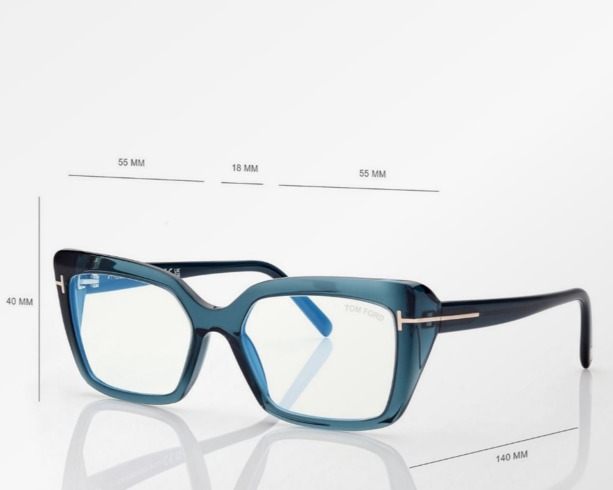 Tom Ford Blue Block Rectangular Eyeglasses