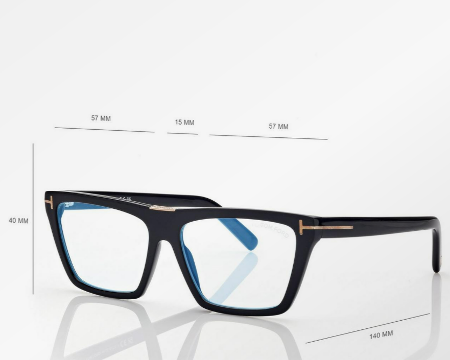 Tom Ford Blue Block Square Eyeglasses