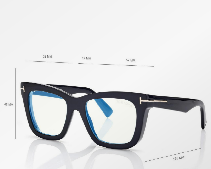 Tom Ford Blue Block Square Eyeglasses