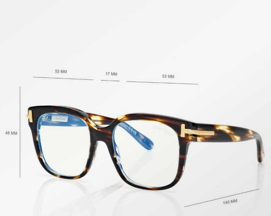 Tom Ford Icon Blue Block Square Eyeglasses