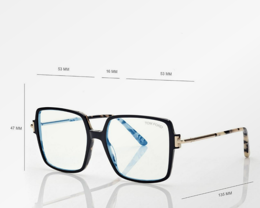 Tom Ford Blue Block Square Eyeglasses