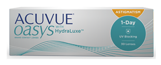 ACUVUE OASYS® 1-Day with HydraLuxe™ for Astigmatism 30pack ($49.80/Box after Rebate)