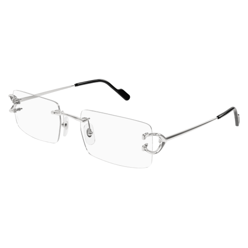 Classic C Motif Rectangular Metal Eyeglasses