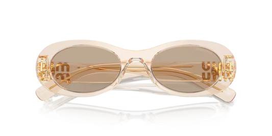 MIU MIU Oval Acetate Sunglasses
