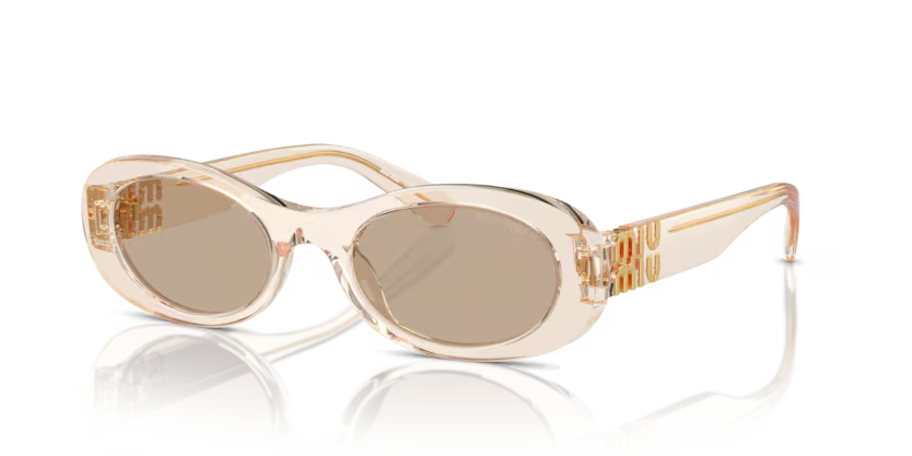 MIU MIU Oval Acetate Sunglasses