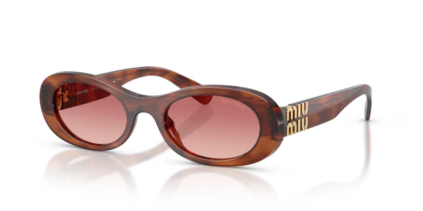 MIU MIU Oval Acetate Sunglasses