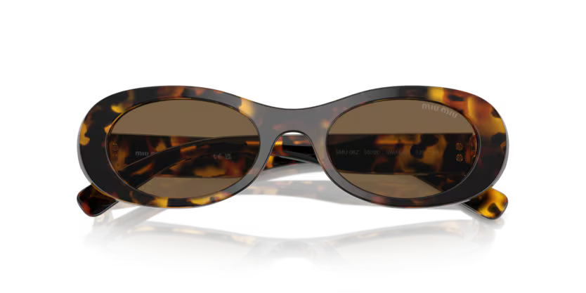MIU MIU Oval Acetate Sunglasses