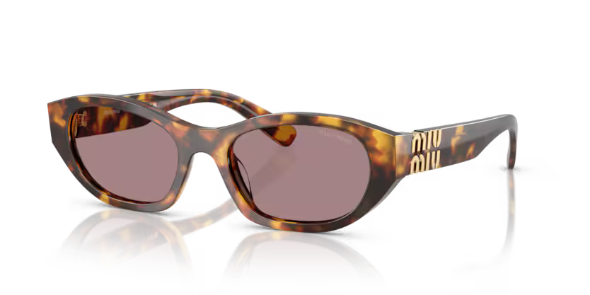 MIU MIU Oval Acetate Sunglasses