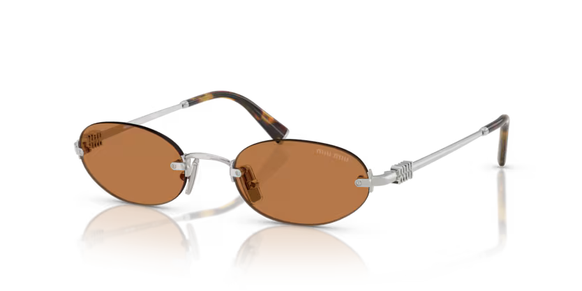 MIU MIU Oval Rimless Sunglasses