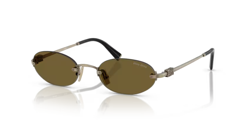 MIU MIU Oval Rimless Sunglasses