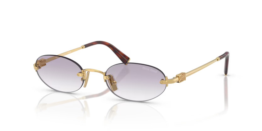 MIU MIU Oval Rimless Sunglasses