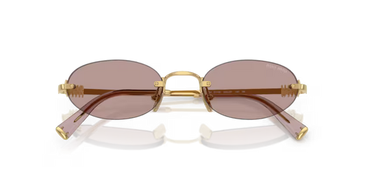 MIU MIU Oval Rimless Sunglasses