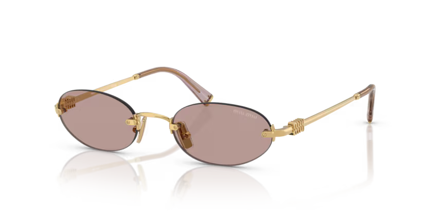 MIU MIU Oval Rimless Sunglasses