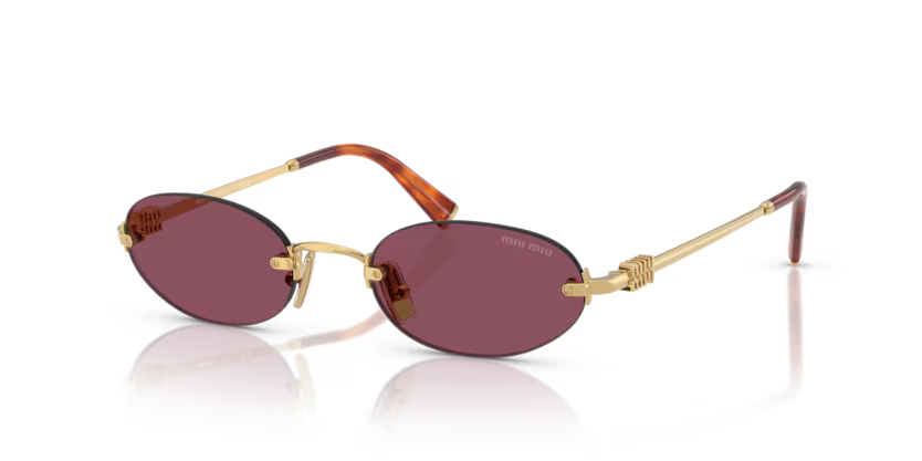 MIU MIU Oval Rimless Sunglasses