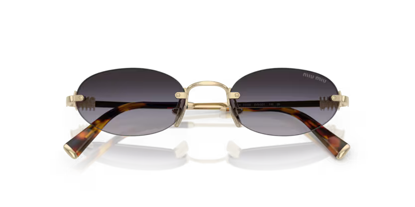 MIU MIU Oval Rimless Sunglasses