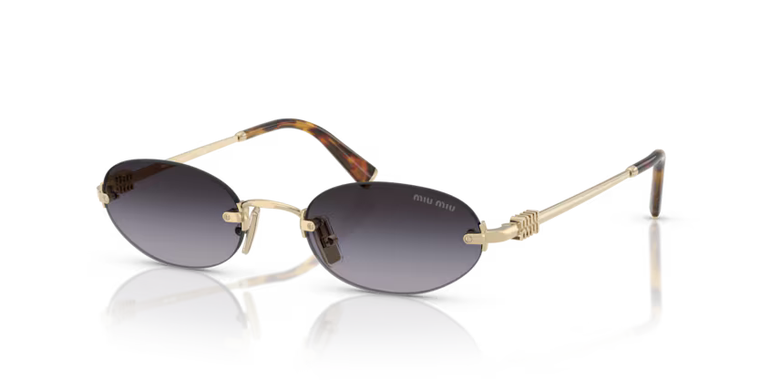 MIU MIU Oval Rimless Sunglasses