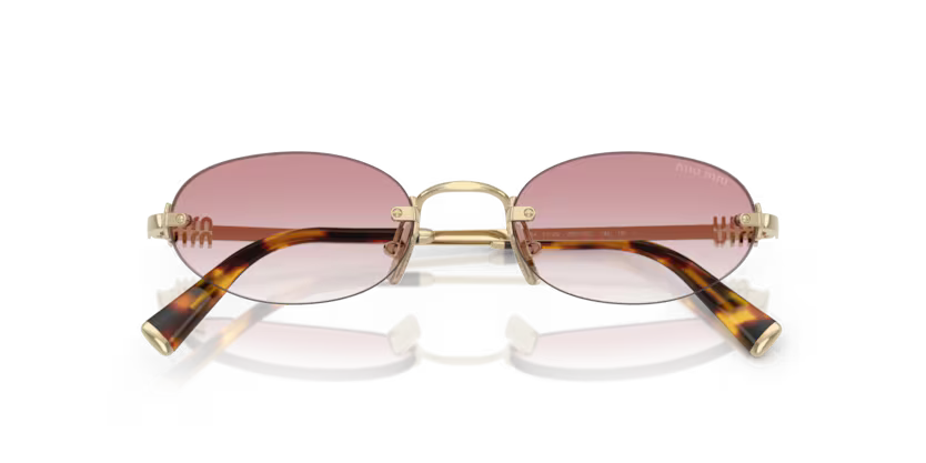 MIU MIU Oval Rimless Sunglasses