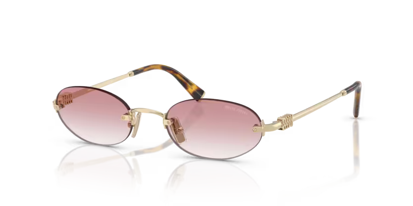 MIU MIU Oval Rimless Sunglasses