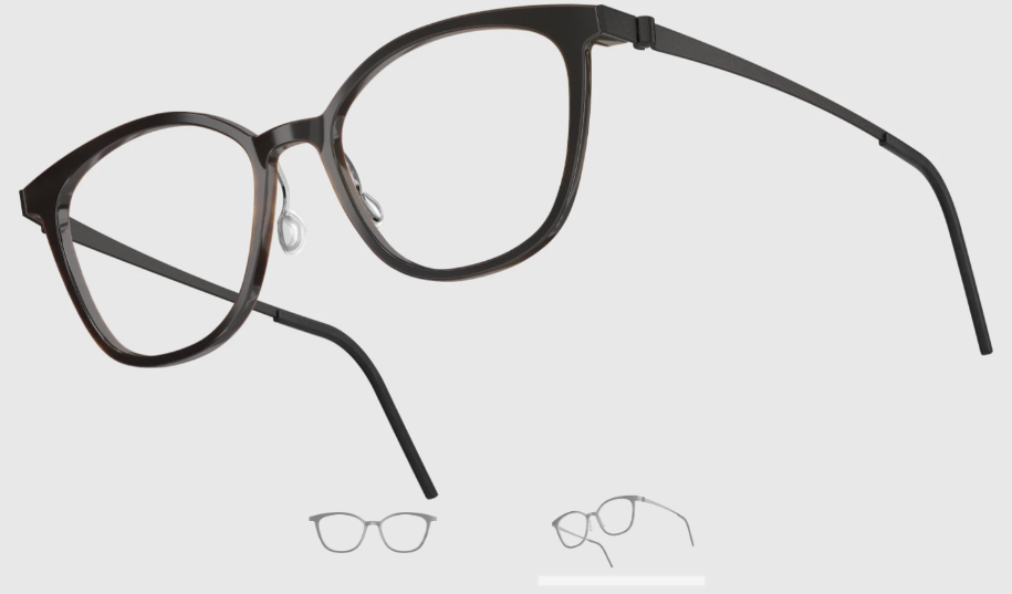 Lindberg Wood and Buffalo Titanium Square Eyeglasses