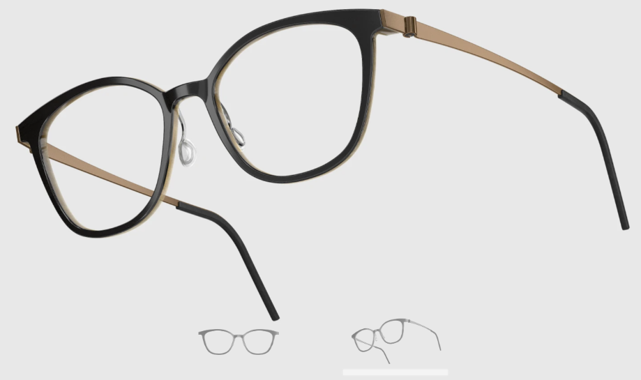 Lindberg Wood and Buffalo Titanium Square Eyeglasses