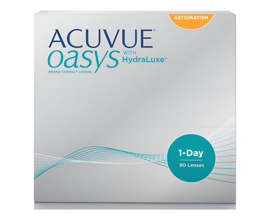 ACUVUE OASYS® 1-Day with HydraLuxe™ for Astigmatism 90pack ($120/Box after Rebate for Annual Supply)