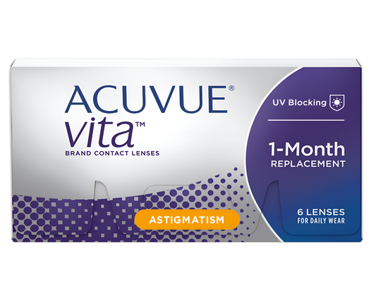 ACUVUE VITA for Astigmatism Monthly 6 pack ($60/Box after Rebate for Annual Supply)
