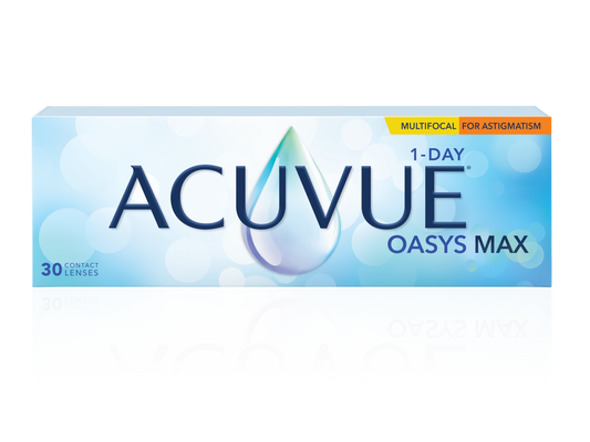 ACUVUE Oasys Max 1 day Multifocal for Astigmatism 30 pack ($84.80/Box After Rebate for Annual Supply)