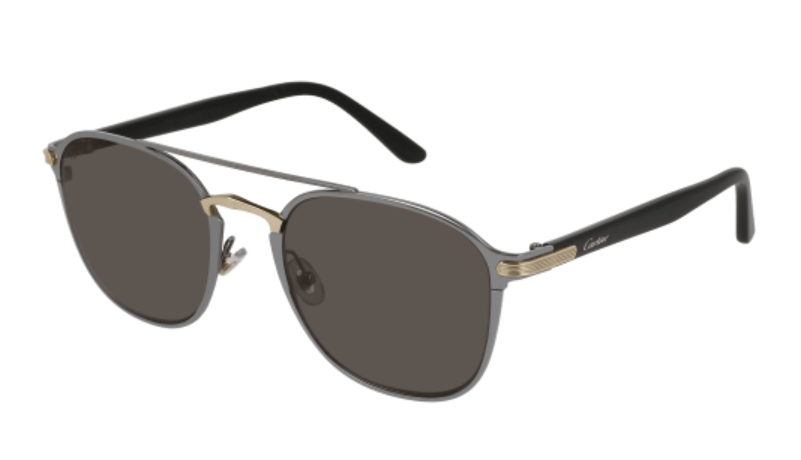 Santos de Cartier Aviator Metal Sunglasses