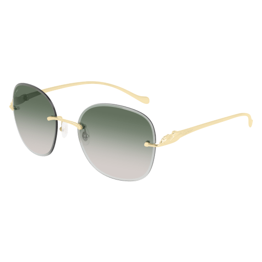 Panthère de Cartier Round Rimless Sunglasses