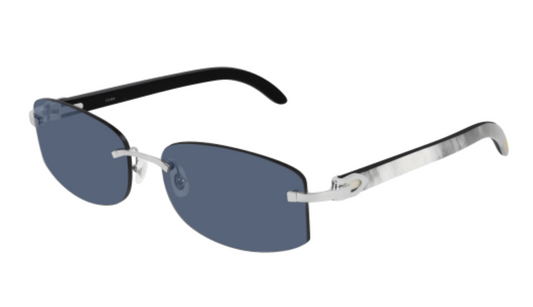C Allongé de Cartier Motif Rectangular Horn Sunglasses