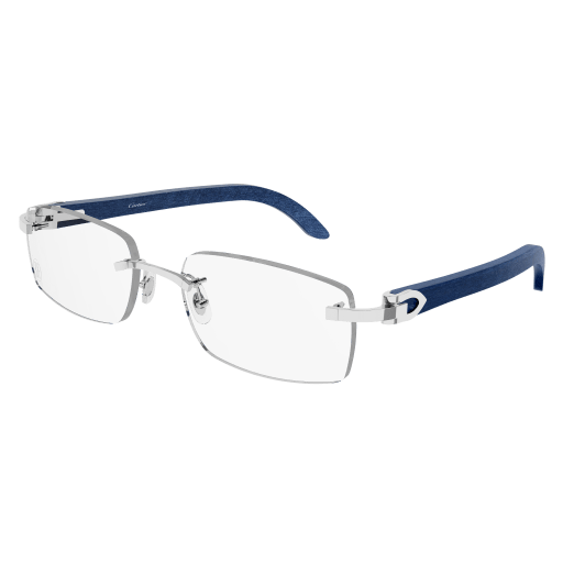 C Allongé de Cartier Motif Rimless Wood Eyeglasses