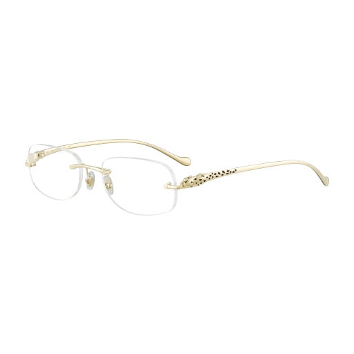 Panthère de Cartier Oval Metal Eyeglasses