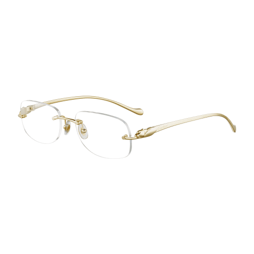 Panthère de Cartier Oval Metal Eyeglasses