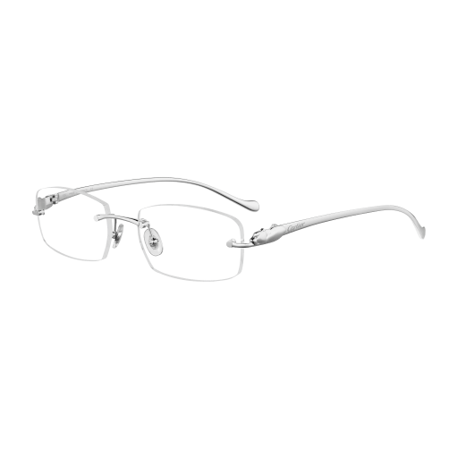 Panthère de Cartier Rectangular Metal Eyeglasses